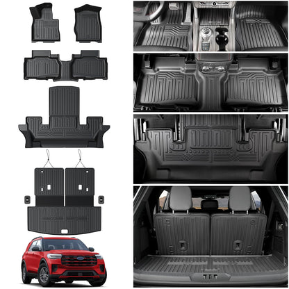All-Weather Floor Mats for 6-Seat SUVs Full Set