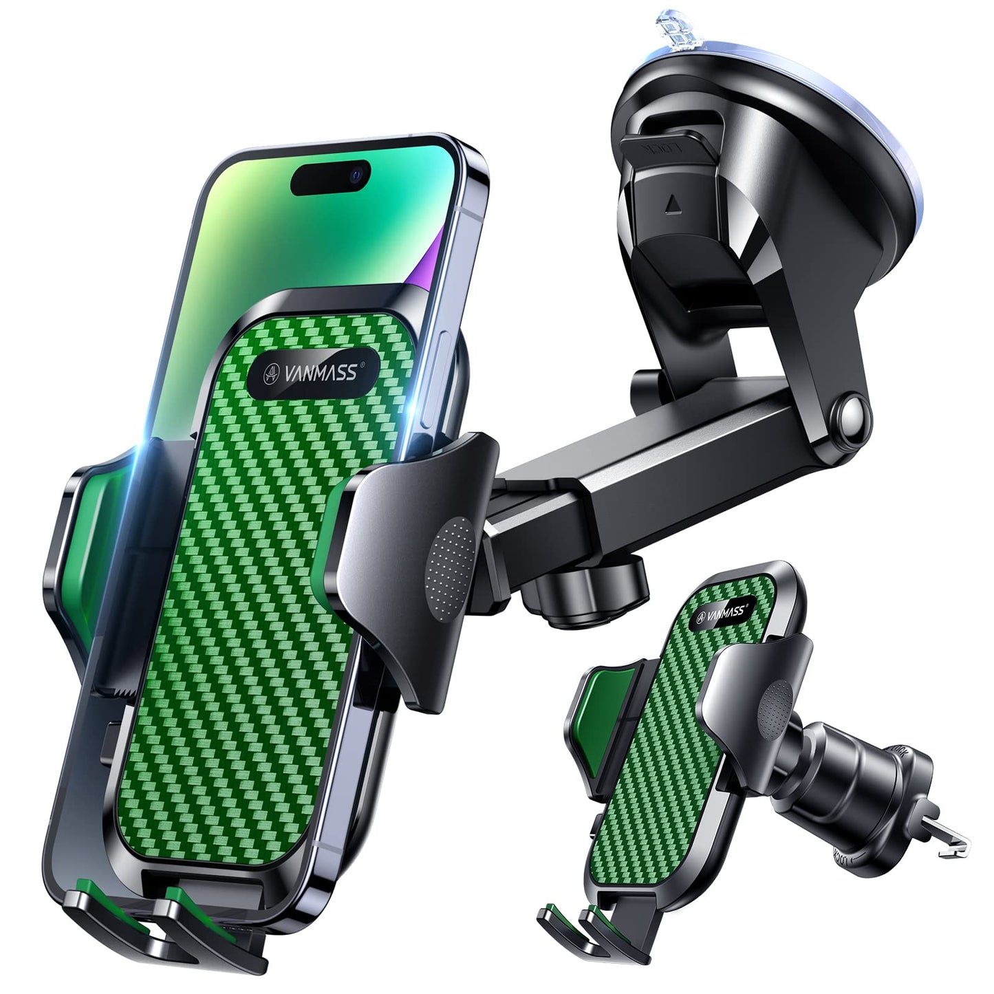 Adjustable Car Phone Holder for Dashboard & Windshield