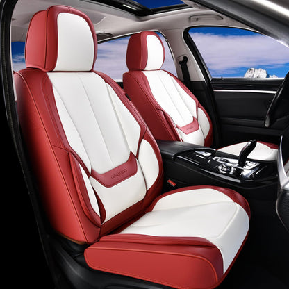 Coverado Car Seat Covers, Seat Covers for Cars, Waterproof Leather Auto Seat Protectors, Leather Car Seat Cushion, Car Interiors Accessories Universal Fit for Most Cars