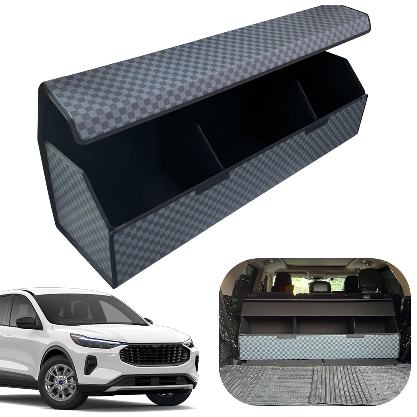 Leather Car Trunk Organizer with Large Storage Capacity