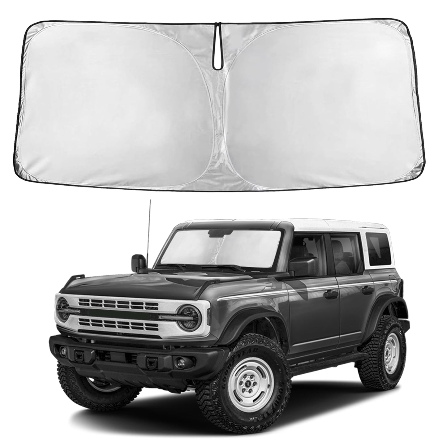 Reflective RV Windshield Sunshade for UV & Heat Protection