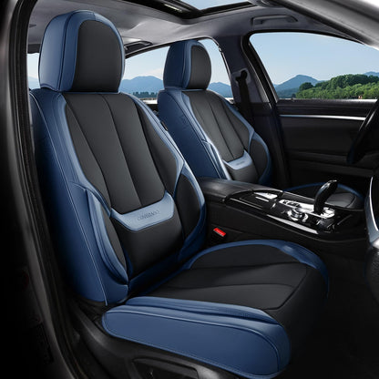 Coverado Car Seat Covers, Seat Covers for Cars, Waterproof Leather Auto Seat Protectors, Leather Car Seat Cushion, Car Interiors Accessories Universal Fit for Most Cars