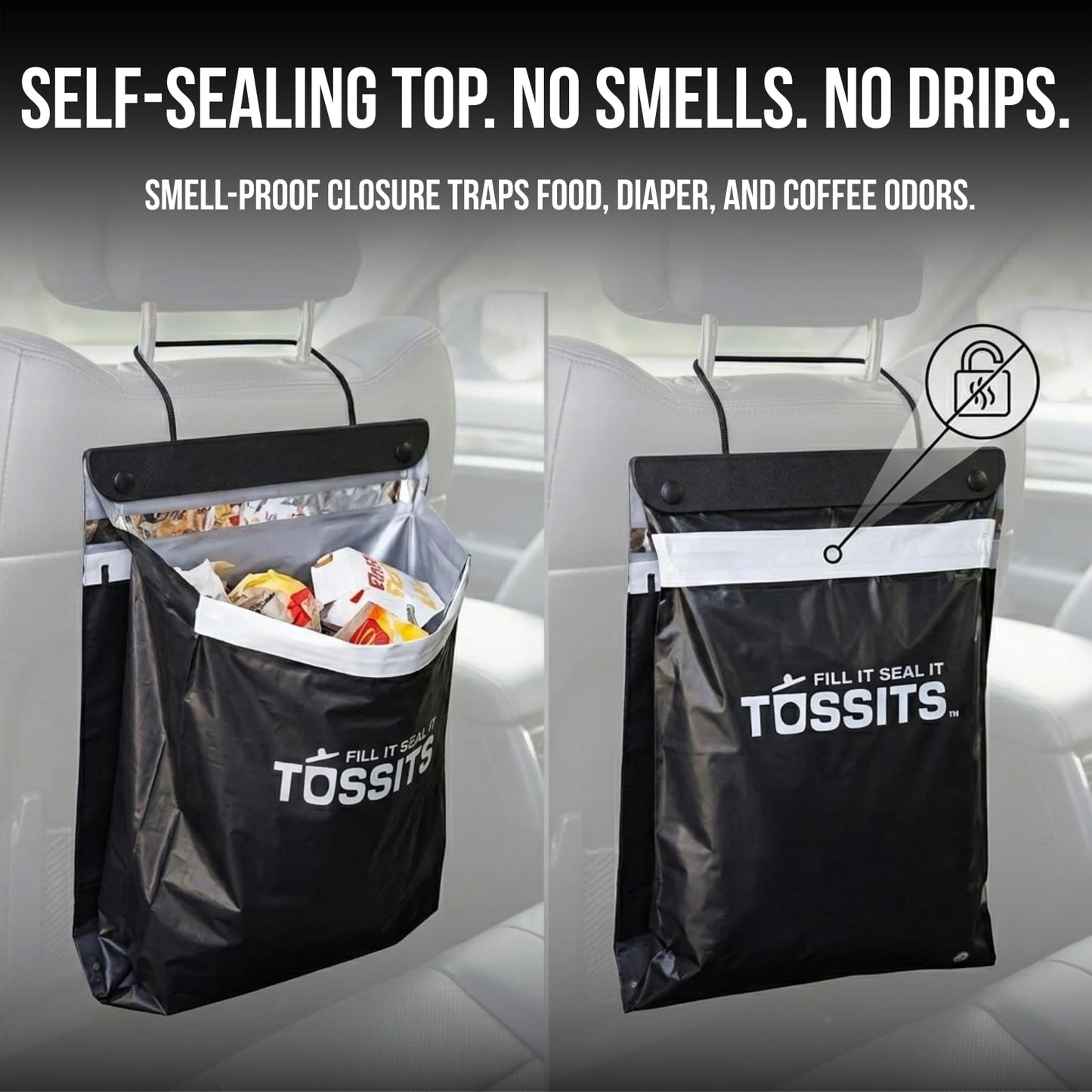 Disposable Hanging Car Trash Bags for Easy Cleanup