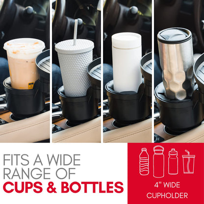 Car Cup Holder Tray with Multi-Purpose Table Design