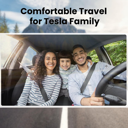 Electric Sunshade Roof for Tesla Model Y, Retractable Sunshade Roof Heat Insulation Glass Roof for Tesla, 5 Layer 99.99% UV Protection
