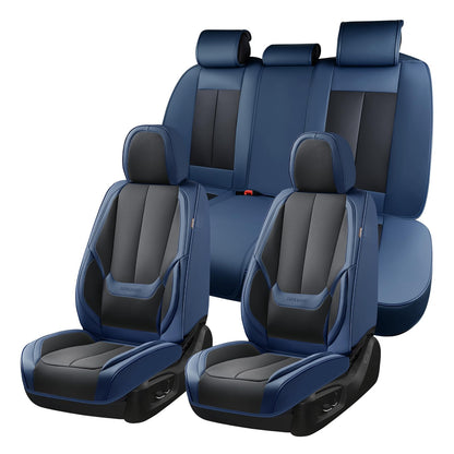 Coverado Car Seat Covers, Seat Covers for Cars, Waterproof Leather Auto Seat Protectors, Leather Car Seat Cushion, Car Interiors Accessories Universal Fit for Most Cars