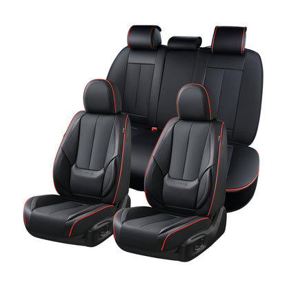 Coverado Car Seat Covers, Seat Covers for Cars, Waterproof Leather Auto Seat Protectors, Leather Car Seat Cushion, Car Interiors Accessories Universal Fit for Most Cars