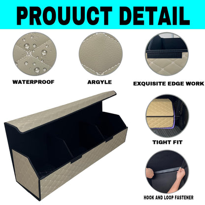 Leather Car Trunk Organizer with Large Storage Capacity
