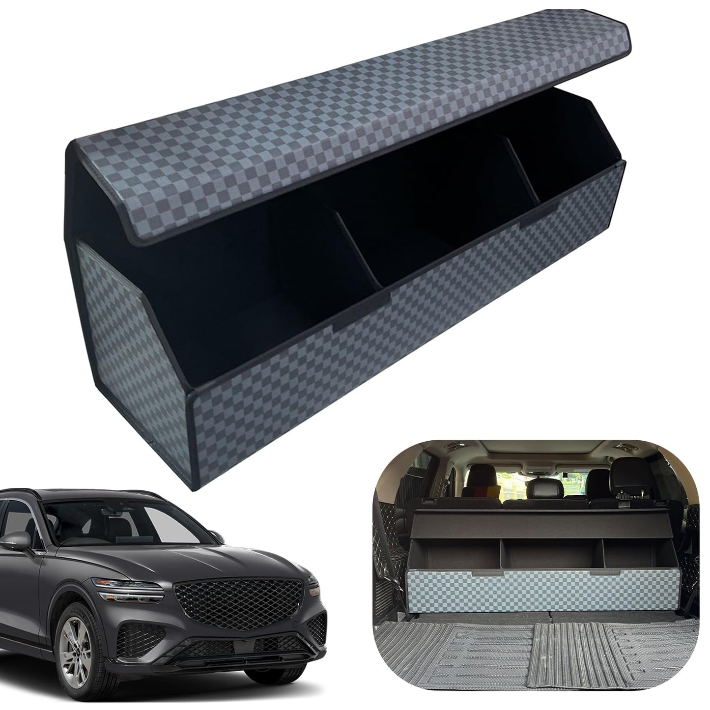 Leather Car Trunk Organizer with Large Storage Capacity