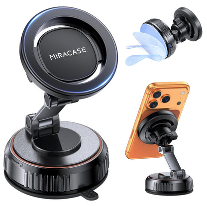Magnetic Car Phone Mount with Strong Suction Base