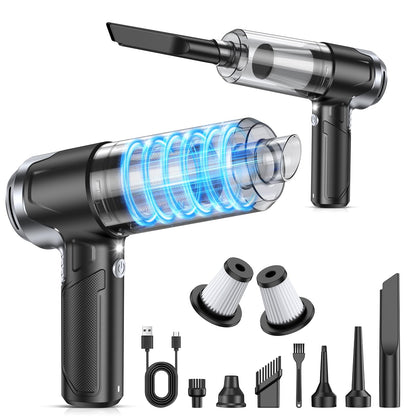 Handheld Car Vacuum & Air Duster for Interior Cleaning
