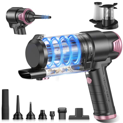 Handheld Car Vacuum & Air Duster for Interior Cleaning