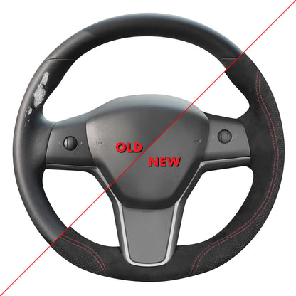 Hand-Stitched Suede Steering Wheel Cover Wrap