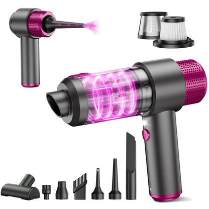 Handheld Car Vacuum & Air Duster for Interior Cleaning