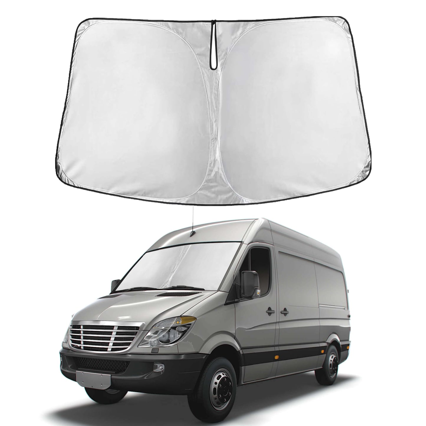 Reflective RV Windshield Sunshade for UV & Heat Protection