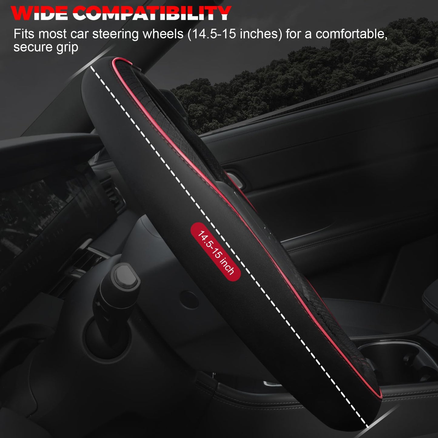 Durable Car Steering Wheel Cover with Comfortable Grip