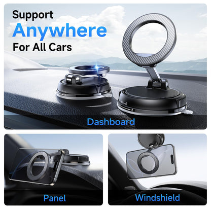 Magnetic Car Phone Mount with Strong Suction Base