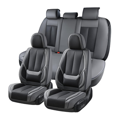 Coverado Car Seat Covers, Seat Covers for Cars, Waterproof Leather Auto Seat Protectors, Leather Car Seat Cushion, Car Interiors Accessories Universal Fit for Most Cars