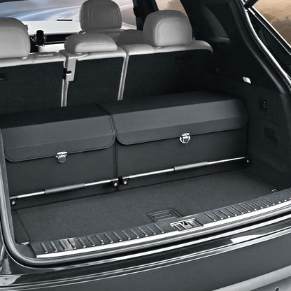 Leather SUV Trunk Organizer with Multi-Compartment Storage