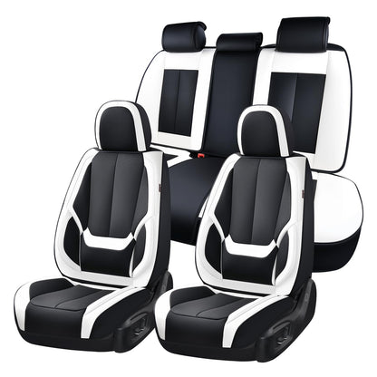 Coverado Car Seat Covers, Seat Covers for Cars, Waterproof Leather Auto Seat Protectors, Leather Car Seat Cushion, Car Interiors Accessories Universal Fit for Most Cars