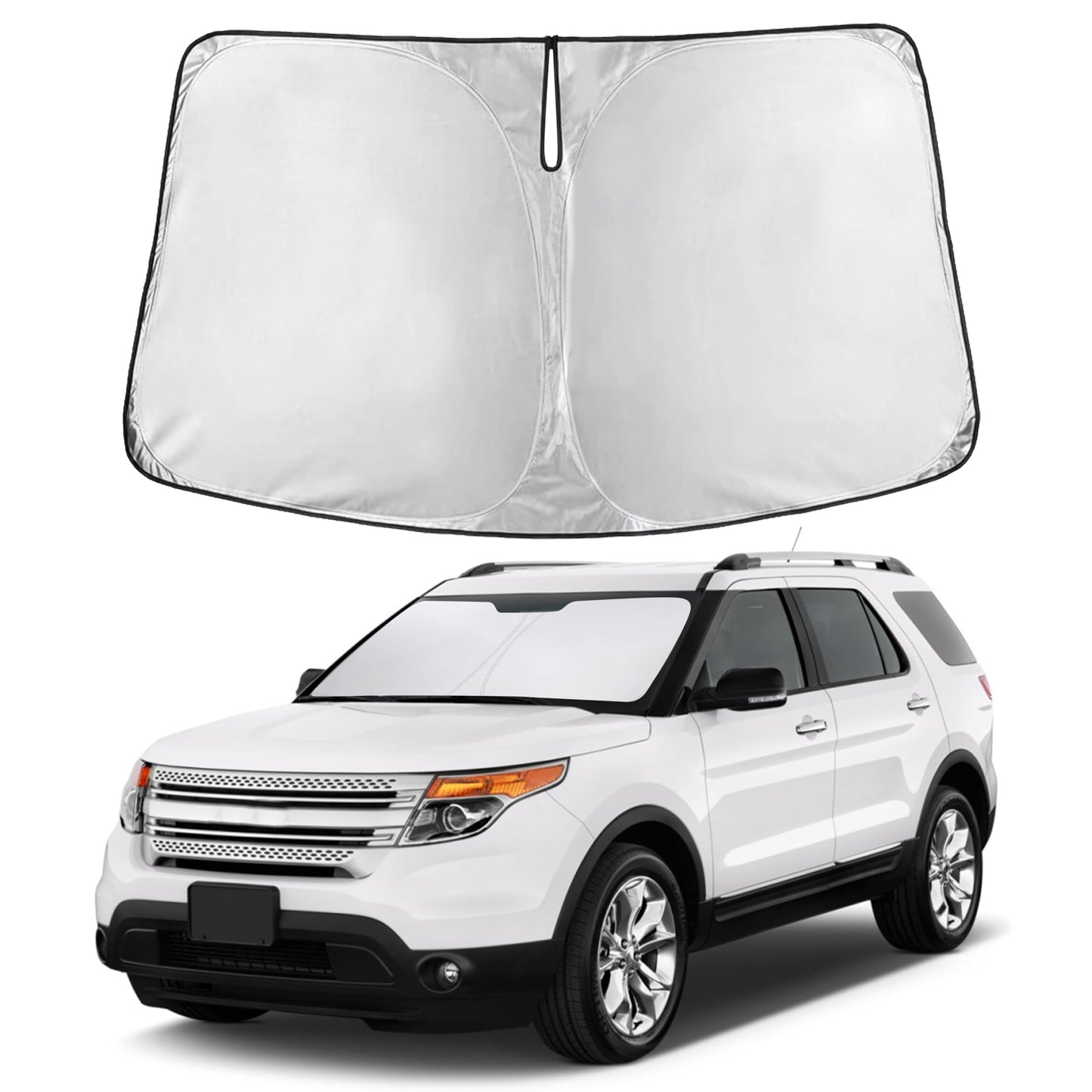 Reflective RV Windshield Sunshade for UV & Heat Protection