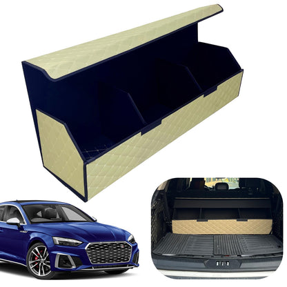 Leather Car Trunk Organizer with Large Storage Capacity