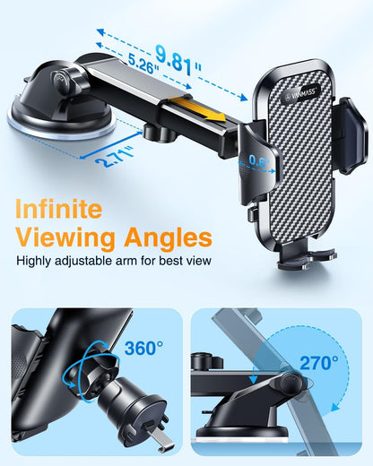 Adjustable Car Phone Holder for Dashboard & Windshield