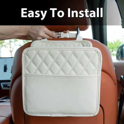 Multi-Pocket Car Seat Back Organizer with Bottle Holder