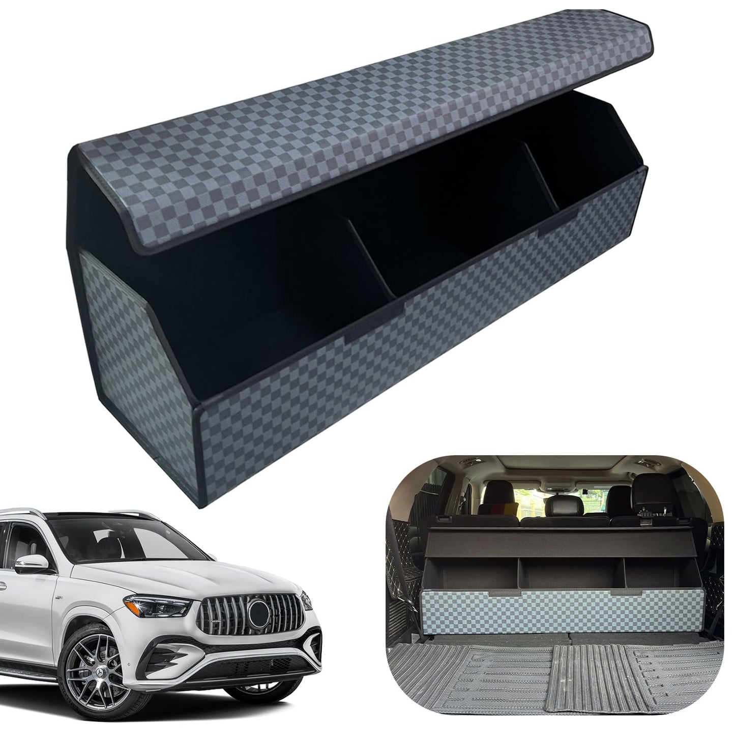 Leather Car Trunk Organizer with Large Storage Capacity