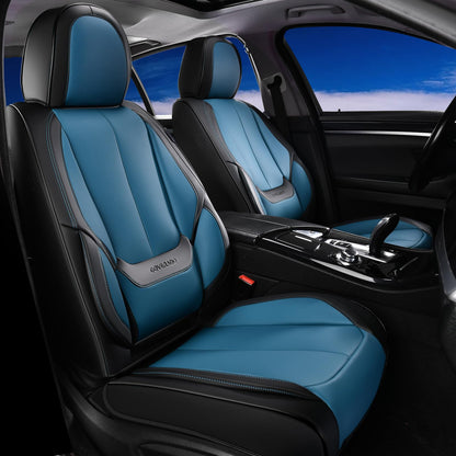 Coverado Car Seat Covers, Seat Covers for Cars, Waterproof Leather Auto Seat Protectors, Leather Car Seat Cushion, Car Interiors Accessories Universal Fit for Most Cars