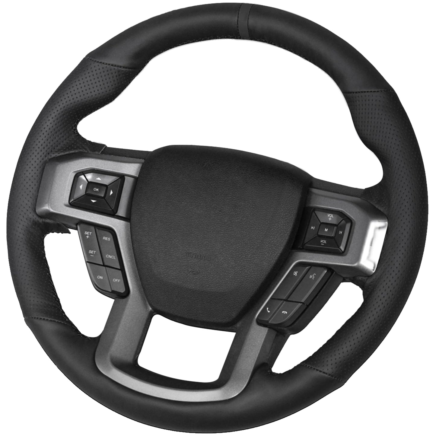 Lace-Up Leather Steering Wheel Cover with Custom Fit