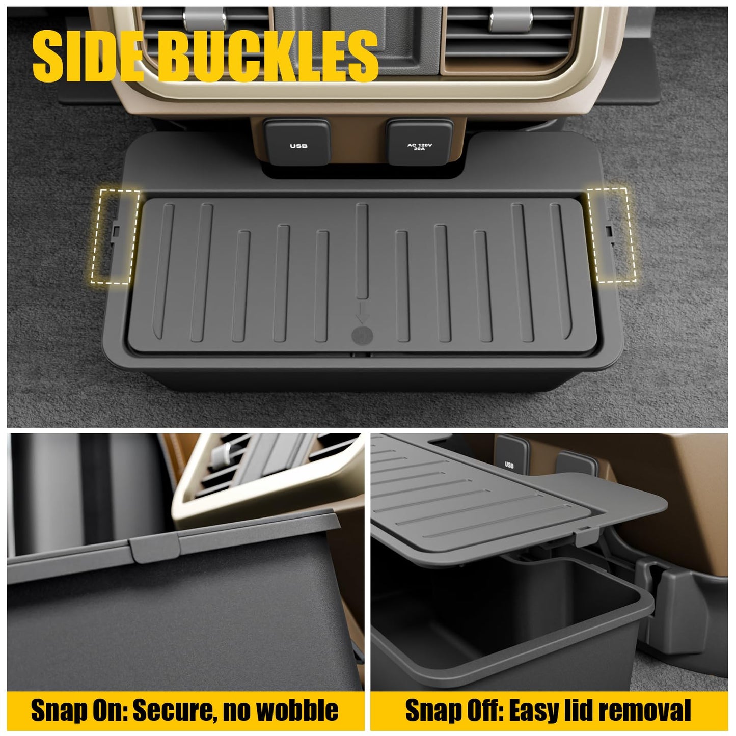 Compact Car Trash Can with Leakproof Interior Design