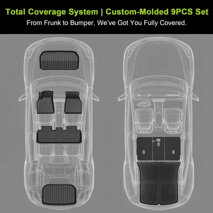 All-Weather Floor Mats Full Set for Electric Vehicles