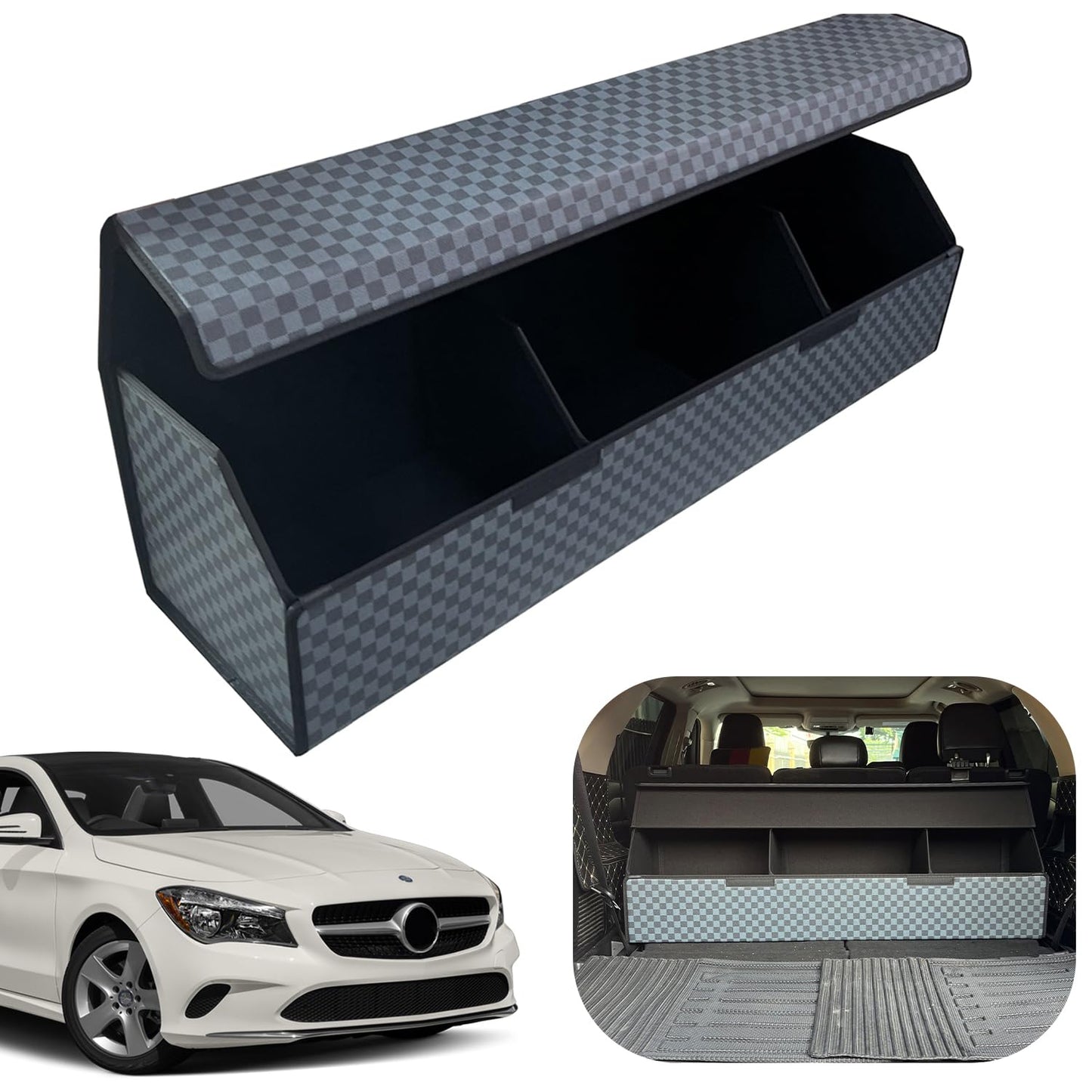 Leather Car Trunk Organizer with Large Storage Capacity