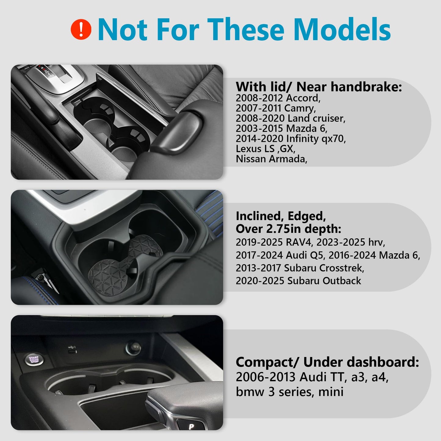 Adjustable Car Cup Holder Expander for Large Bottles