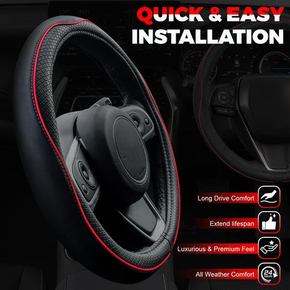 Durable Car Steering Wheel Cover with Comfortable Grip