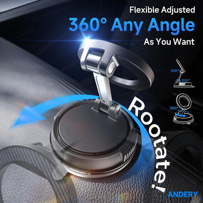 Magnetic Car Phone Mount with Strong Suction Base