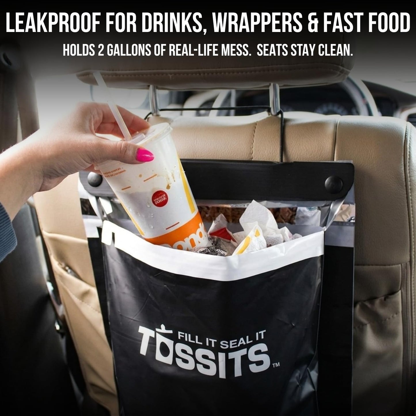 Disposable Hanging Car Trash Bags for Easy Cleanup