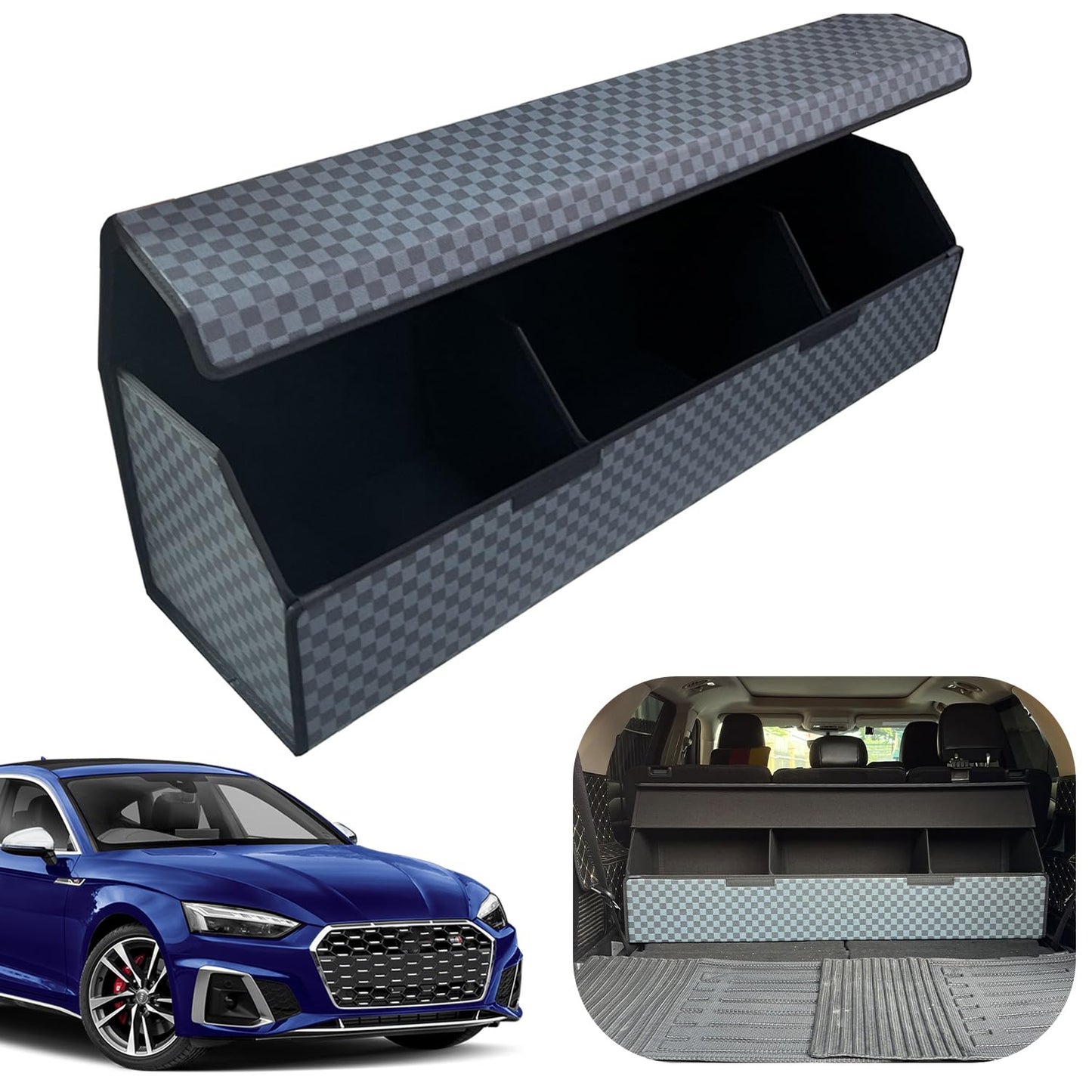 Leather Car Trunk Organizer with Large Storage Capacity