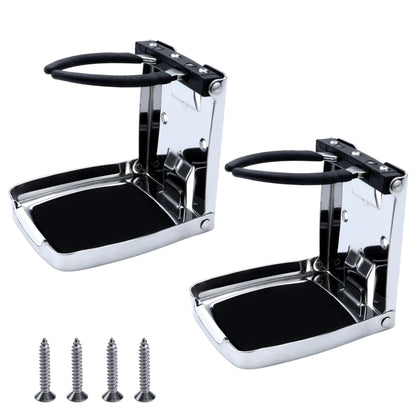 YANYUCB 304 Stainless Steel Adjustable Folding Cup Holder,Boat Drink Cup Holder,Folding Wall Car Desk Cup Holders for Trucks,RVs,Vans,Boats,Campers,Caravans