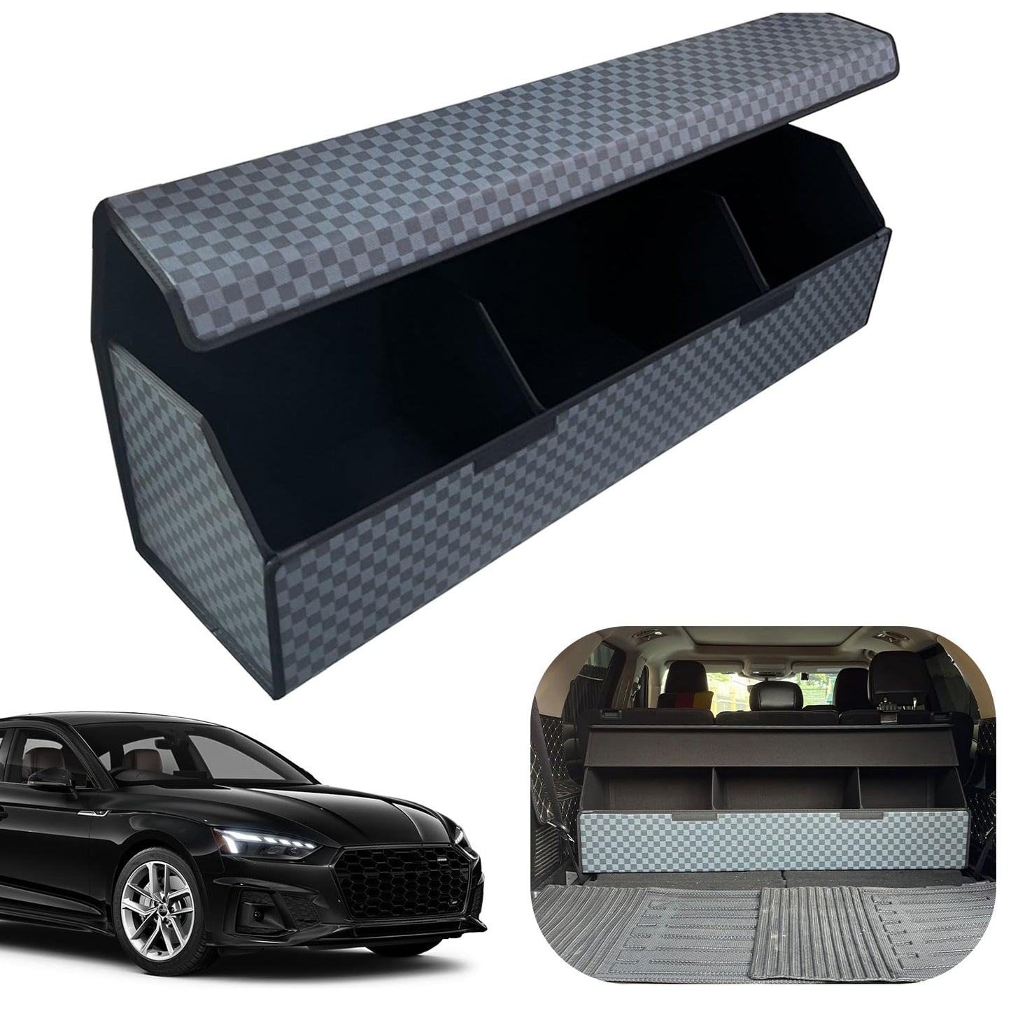 Leather Car Trunk Organizer with Large Storage Capacity
