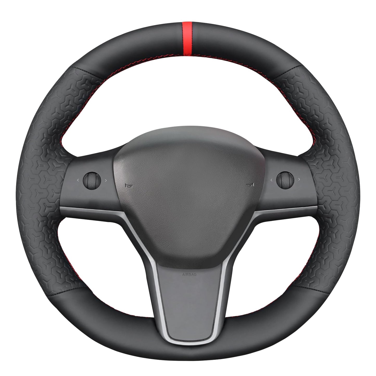 Hand-Stitched Suede Steering Wheel Cover Wrap