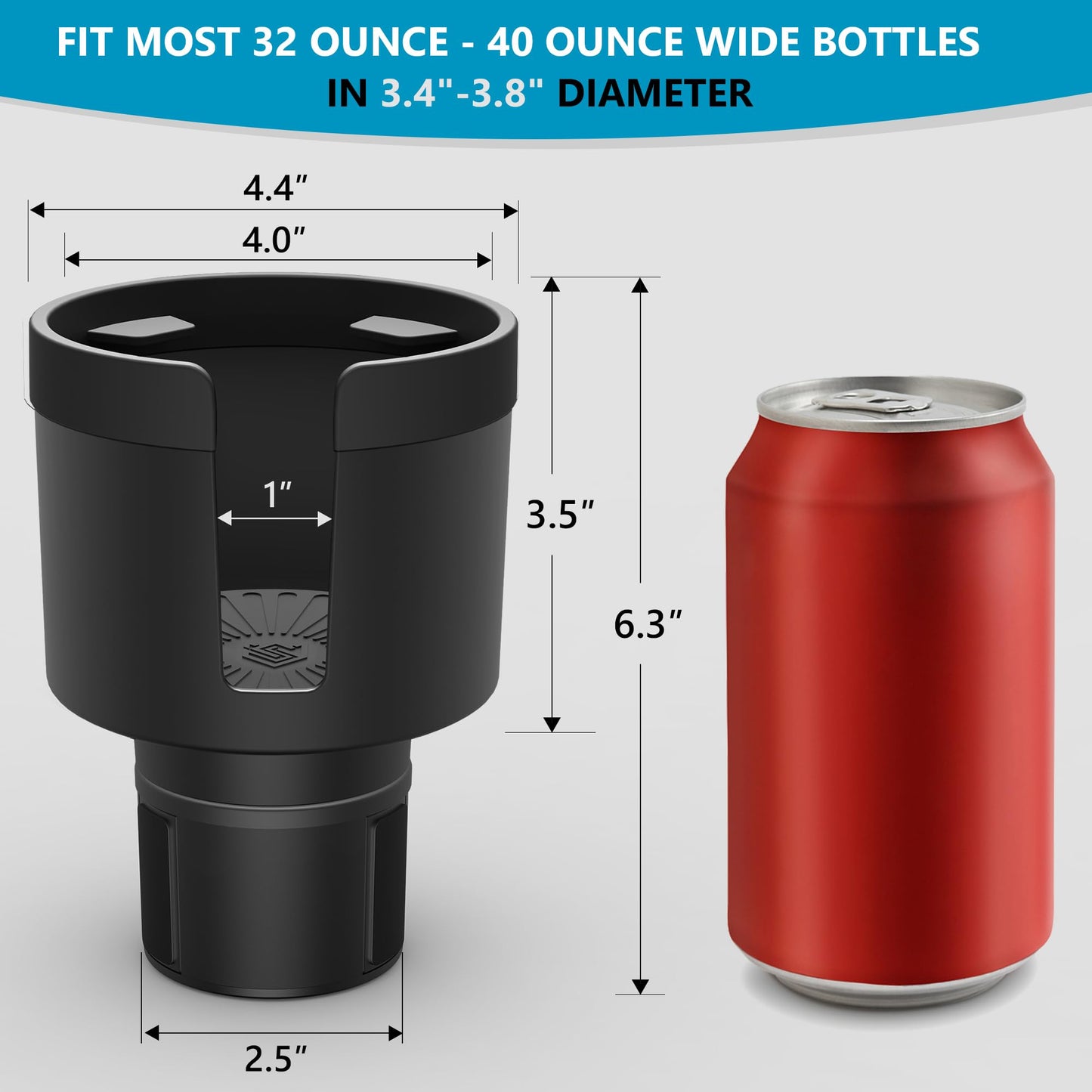 Adjustable Car Cup Holder Expander for Large Bottles