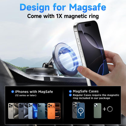 Magnetic Car Phone Mount with Strong Suction Base