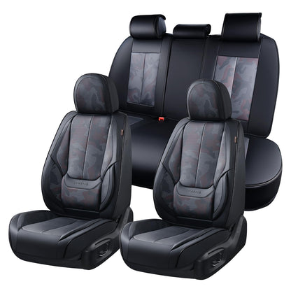 Coverado Car Seat Covers, Seat Covers for Cars, Waterproof Leather Auto Seat Protectors, Leather Car Seat Cushion, Car Interiors Accessories Universal Fit for Most Cars