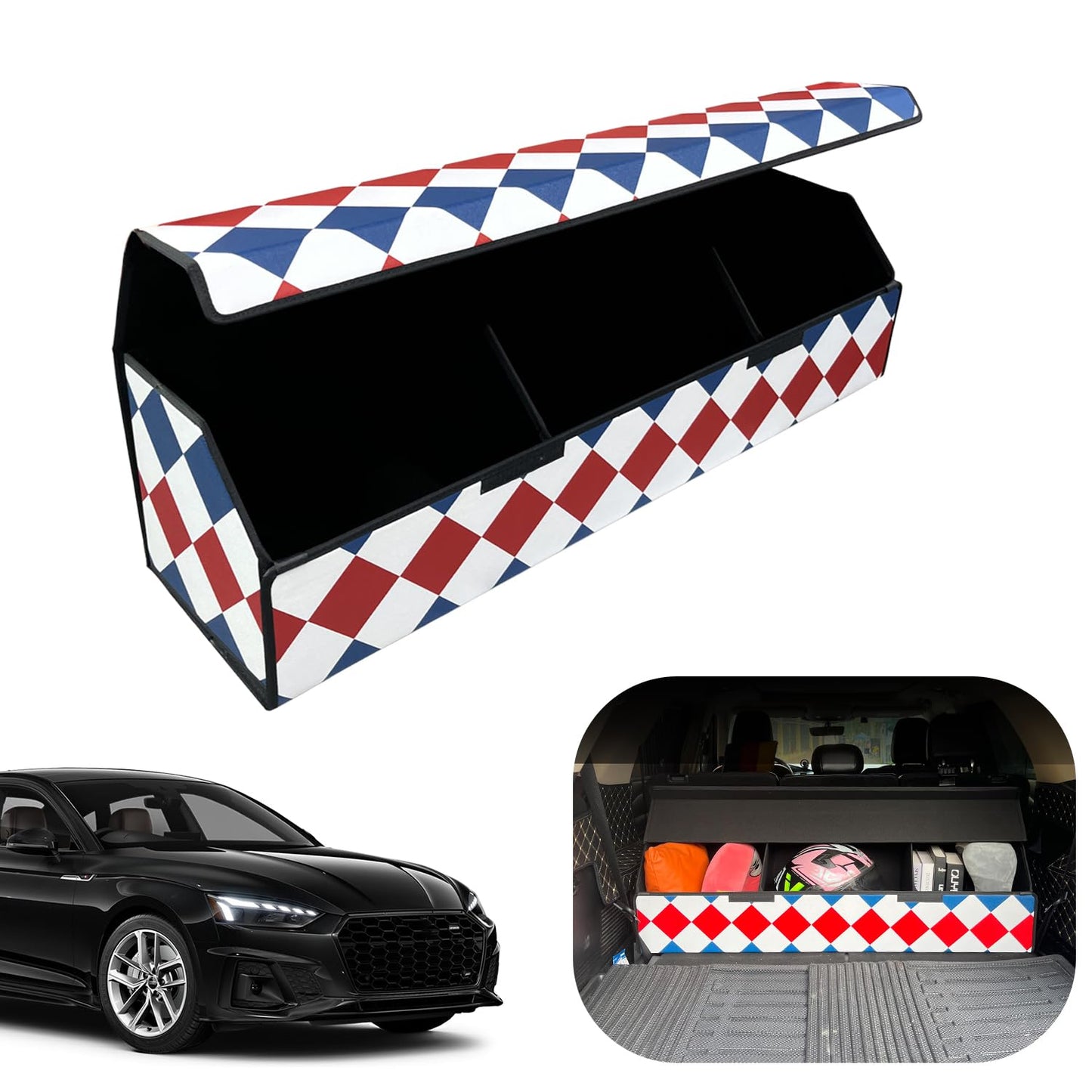 Leather Car Trunk Organizer with Large Storage Capacity