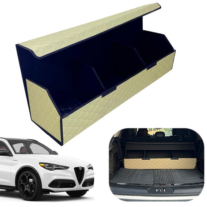 Leather Car Trunk Organizer with Large Storage Capacity