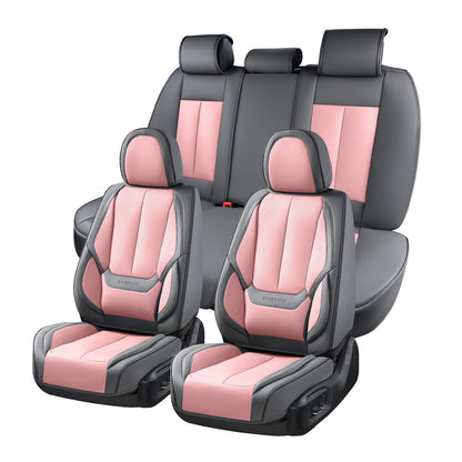 Coverado Car Seat Covers, Seat Covers for Cars, Waterproof Leather Auto Seat Protectors, Leather Car Seat Cushion, Car Interiors Accessories Universal Fit for Most Cars
