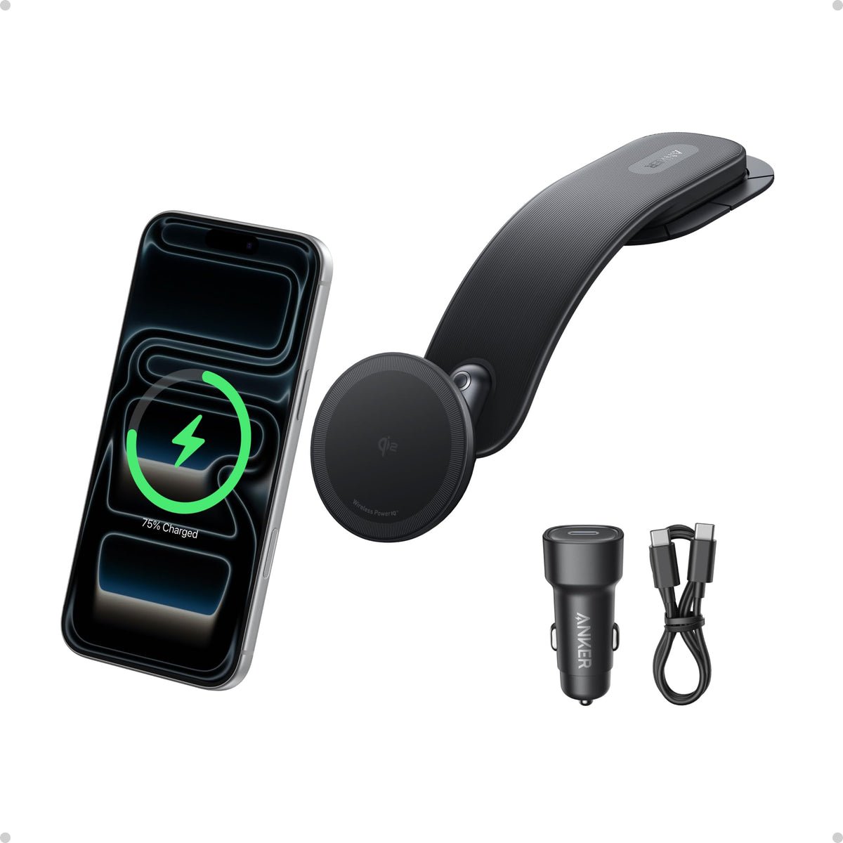 15W Magnetic Wireless Car Charger with Alloy Mount