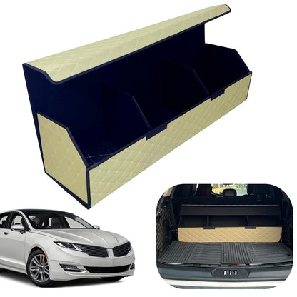 Leather Car Trunk Organizer with Large Storage Capacity